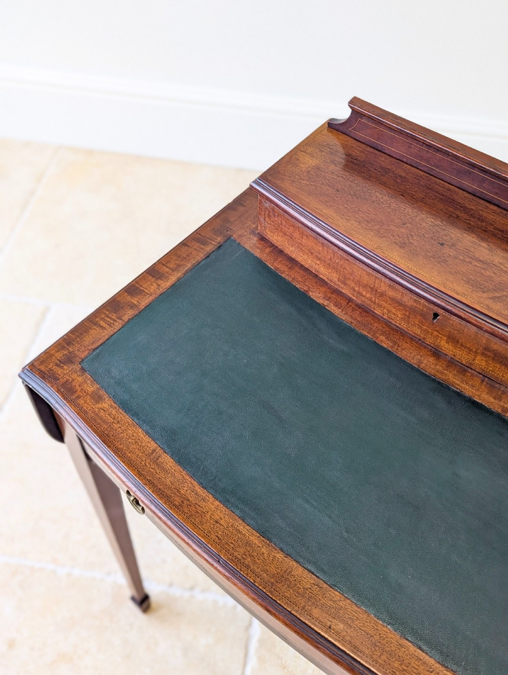 Antique Edwardian Inlaid Mahogany Writing Table c.1905 View XI