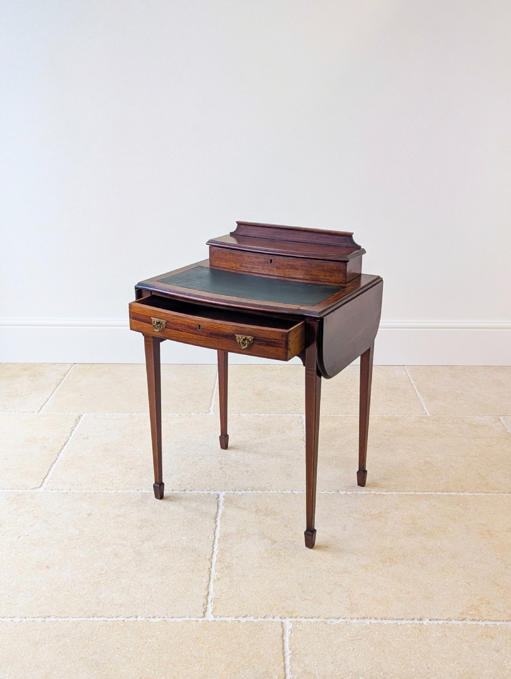 Antique Edwardian Inlaid Mahogany Writing Table c.1905 View XII