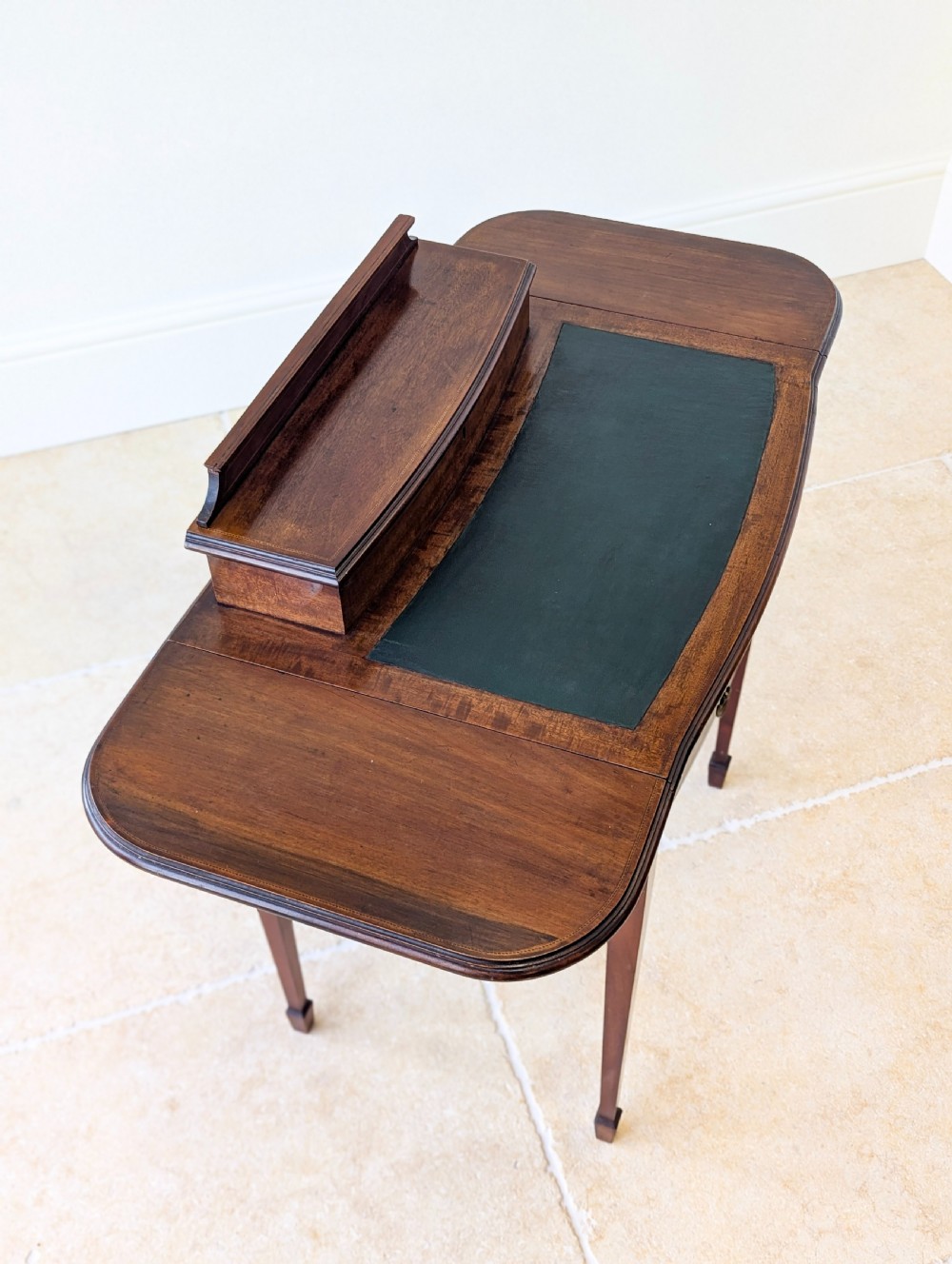 Antique Edwardian Inlaid Mahogany Writing Table c.1905 View XIV