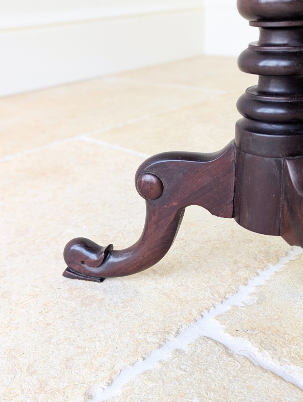 Antique William IV Mahogany Tripod Wine Table c.1830 View IV