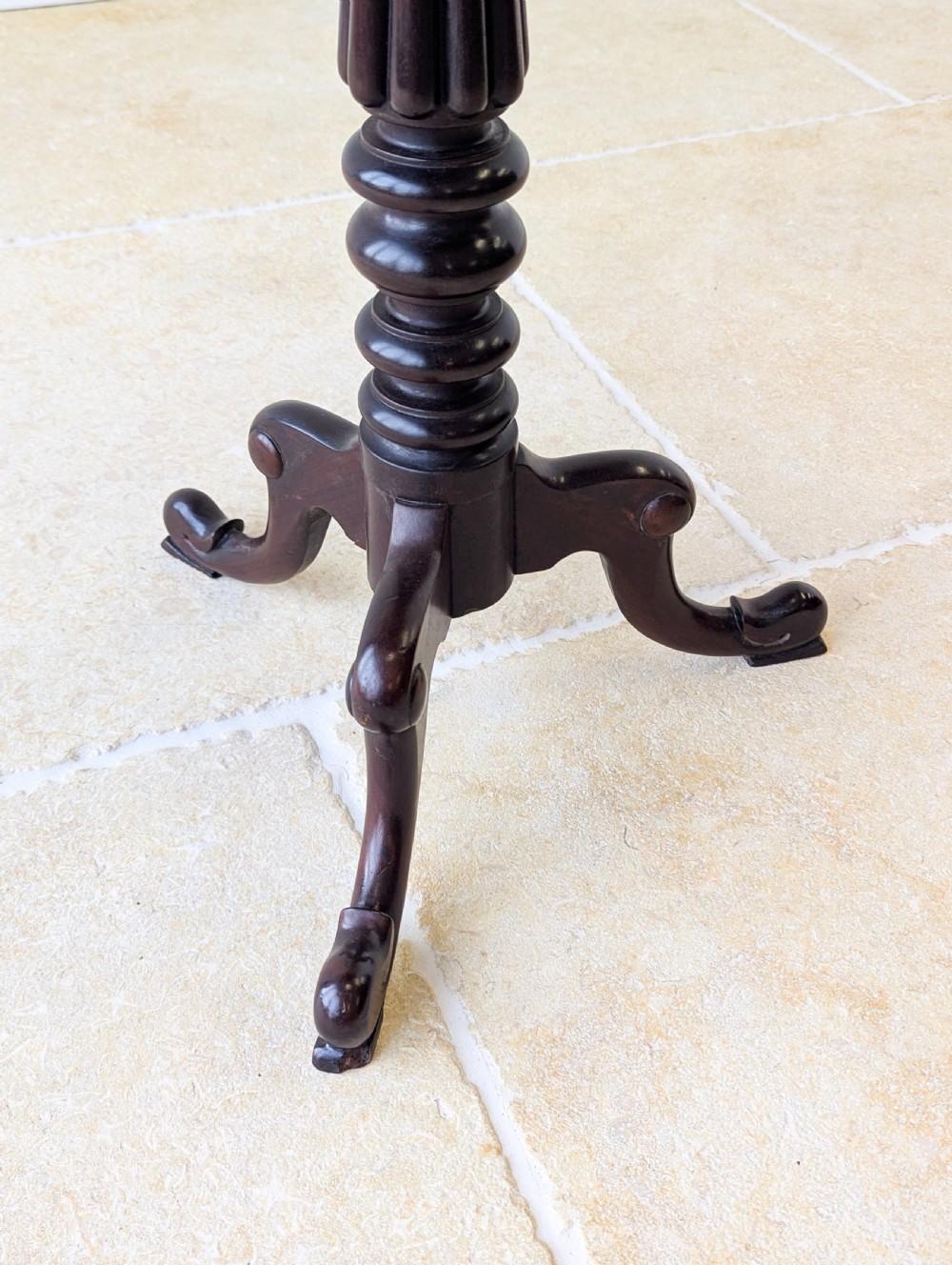 Antique William IV Mahogany Tripod Wine Table c.1830 View VI
