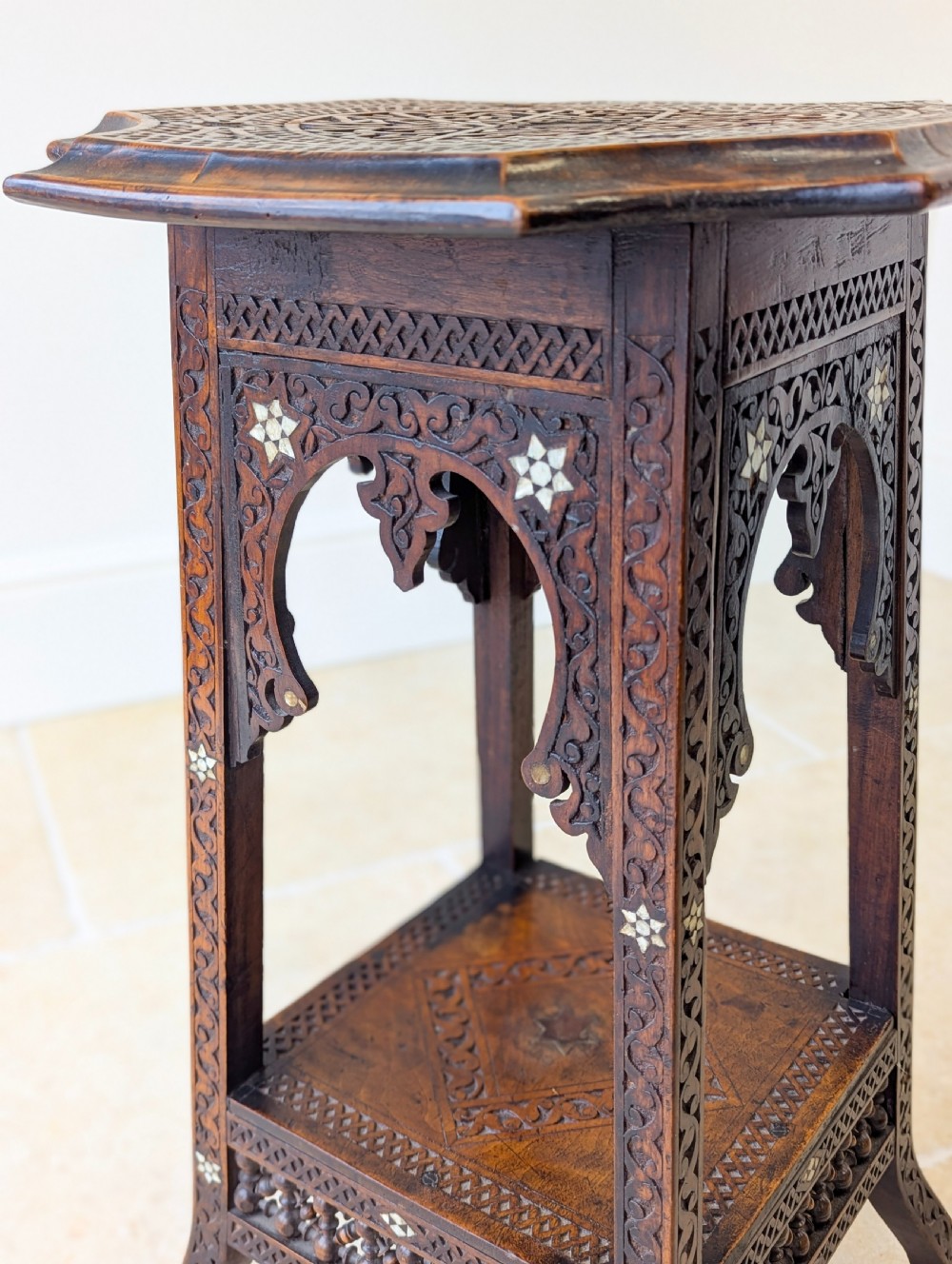 Antique Late 19th Century Moorish Occasional Table View XVII