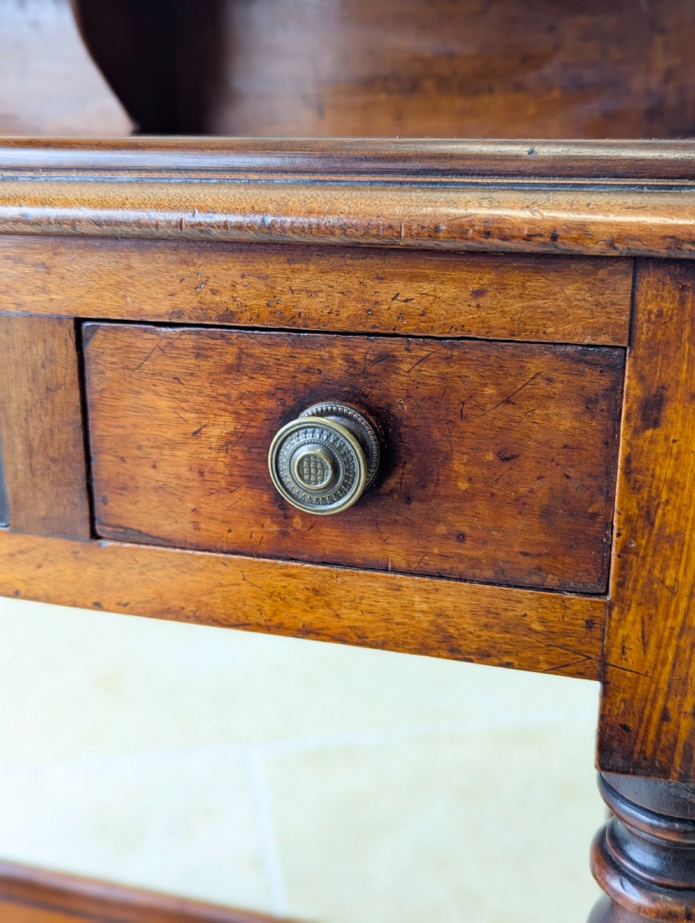 Antique Victorian Walnut Small Writing Table c.1890 View IV