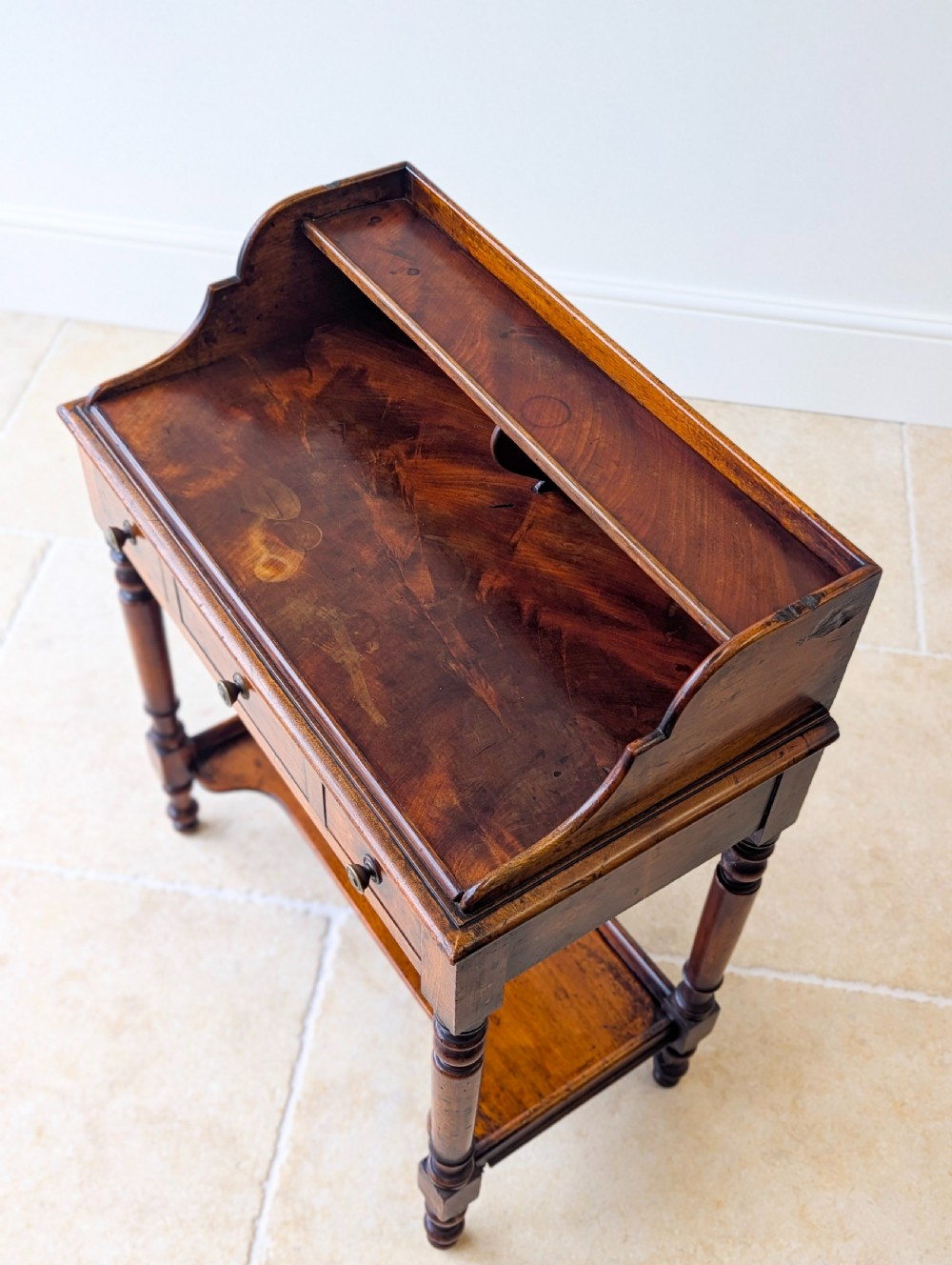 Antique Victorian Walnut Small Writing Table c.1890 View VIII