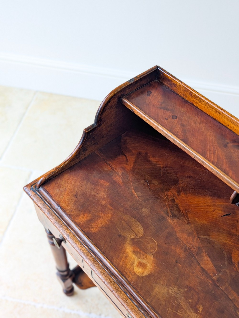 Antique Victorian Walnut Small Writing Table c.1890 View XII