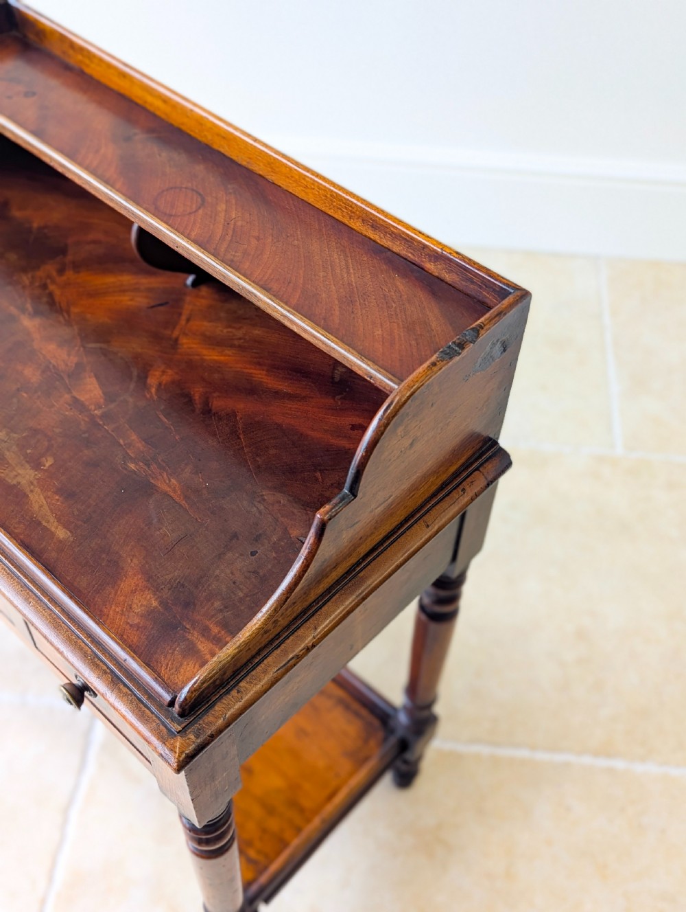 Antique Victorian Walnut Small Writing Table c.1890 View XVI