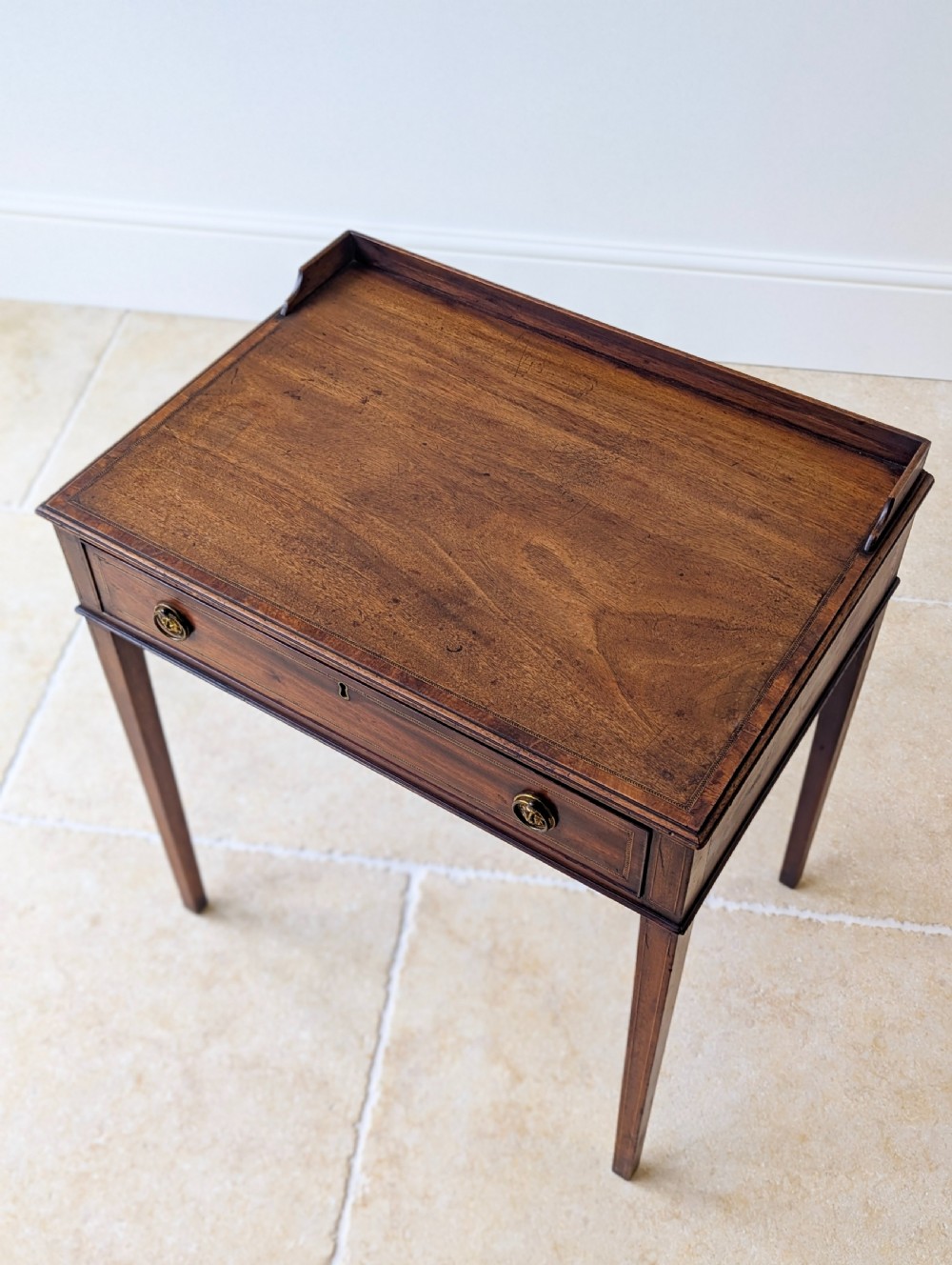 Antique Edwardian Mahogany Writing Table c.1910 View IX