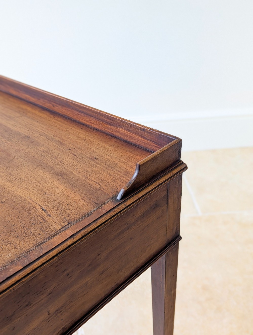 Antique Edwardian Mahogany Writing Table c.1910 View XIV
