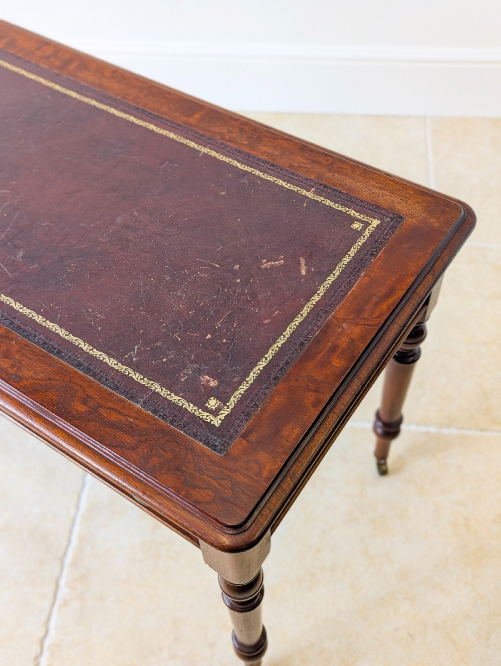 Antique Victorian Mahogany Writing Table c.1890 View V