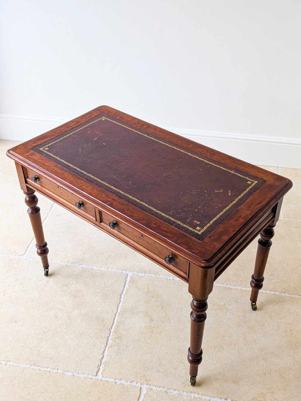 Antique Victorian Mahogany Writing Table c.1890 View XII