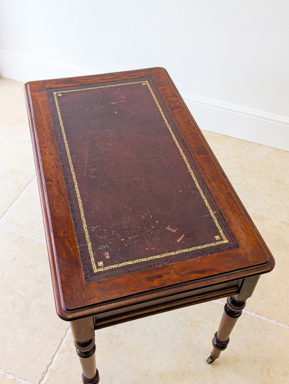Antique Victorian Mahogany Writing Table c.1890 View XV