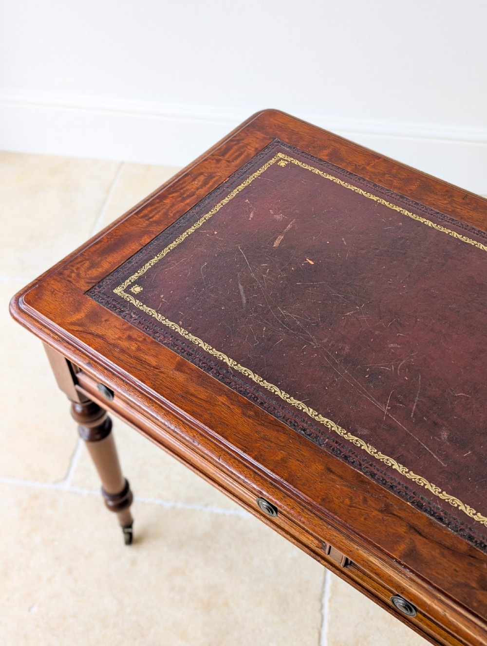 Antique Victorian Mahogany Writing Table c.1890 View XVIII