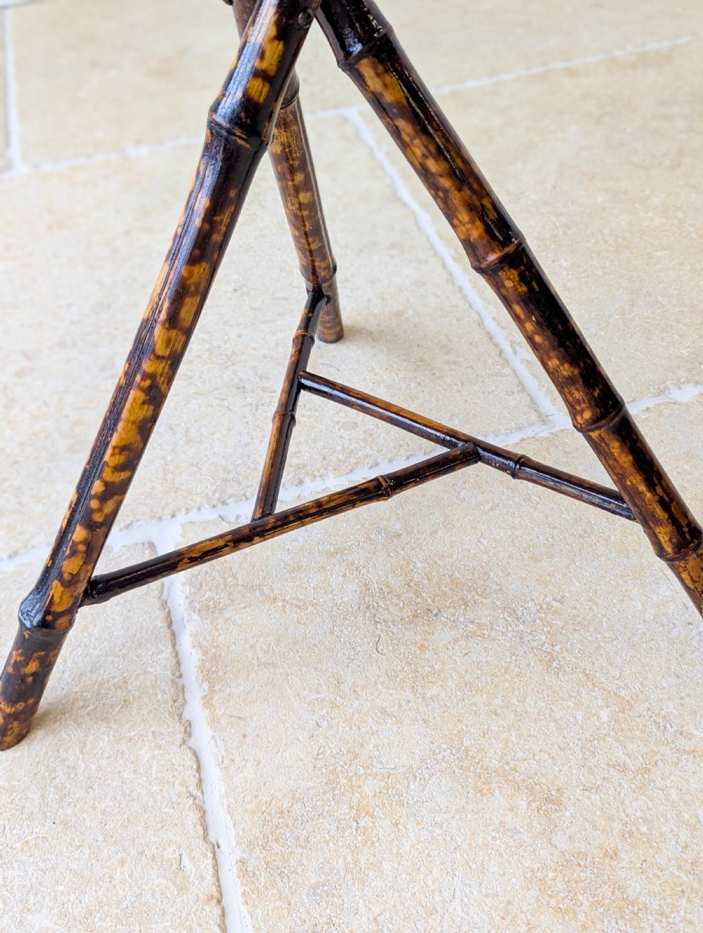 Antique Victorian Bamboo Occasional Table c.1890 View II
