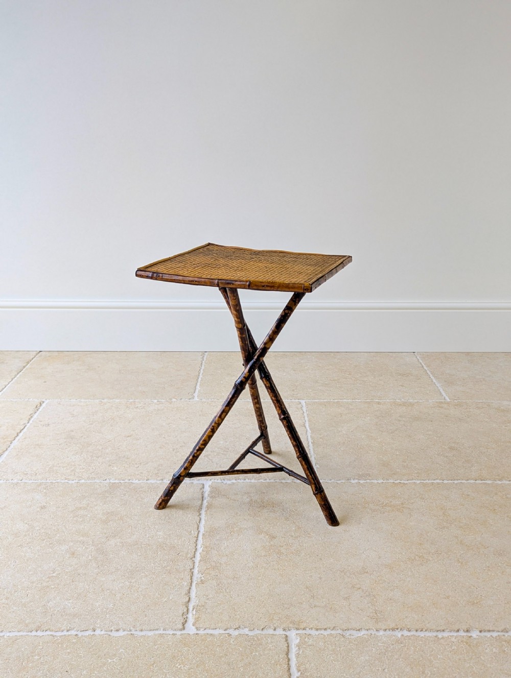 Antique Victorian Bamboo Occasional Table c.1890 View III
