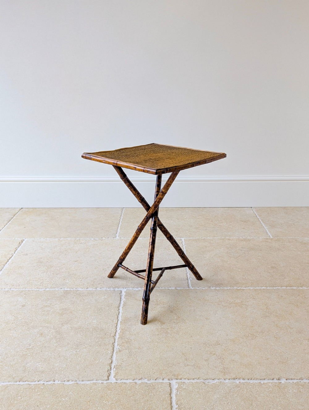 Antique Victorian Bamboo Occasional Table c.1890 View IV