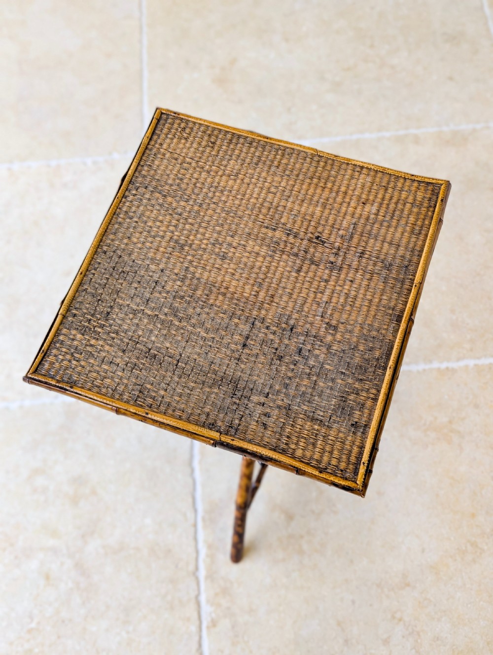 Antique Victorian Bamboo Occasional Table c.1890 View V
