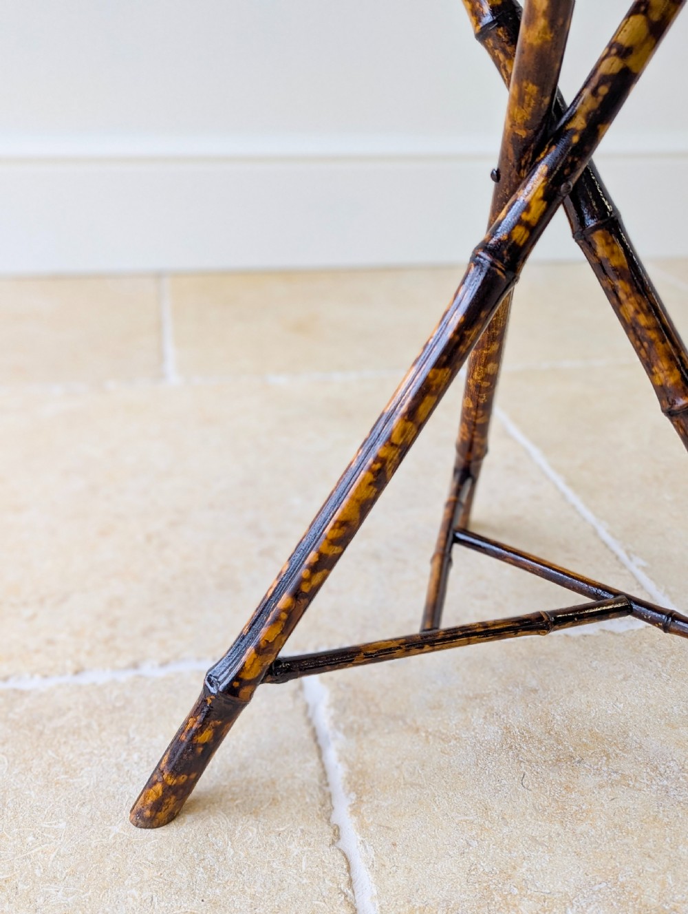 Antique Victorian Bamboo Occasional Table c.1890 View XI