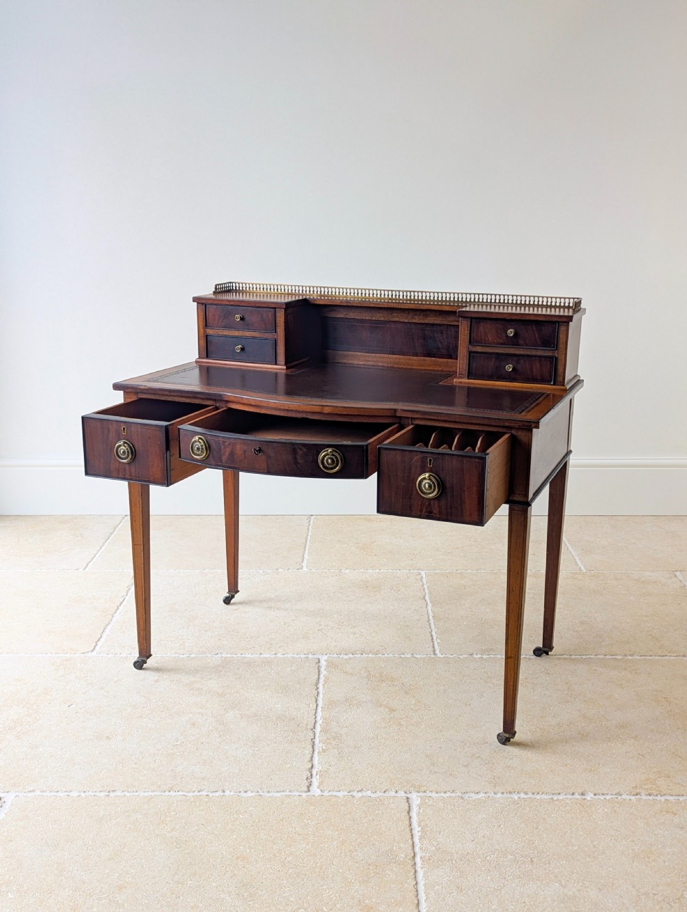 Antique Edwardian Mahogany Writing Desk c.1910 View V