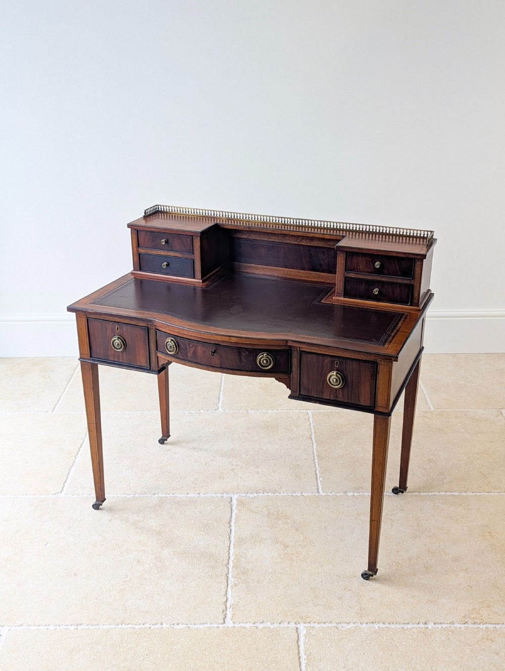 Antique Edwardian Mahogany Writing Desk c.1910 View VII