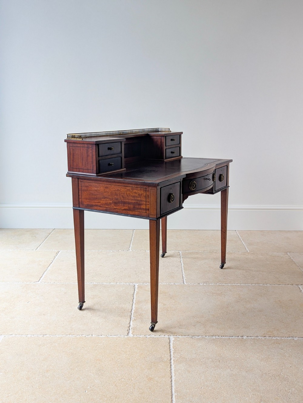 Antique Edwardian Mahogany Writing Desk c.1910 View IX