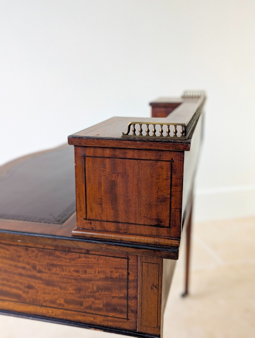 Antique Edwardian Mahogany Writing Desk c.1910 View XVI