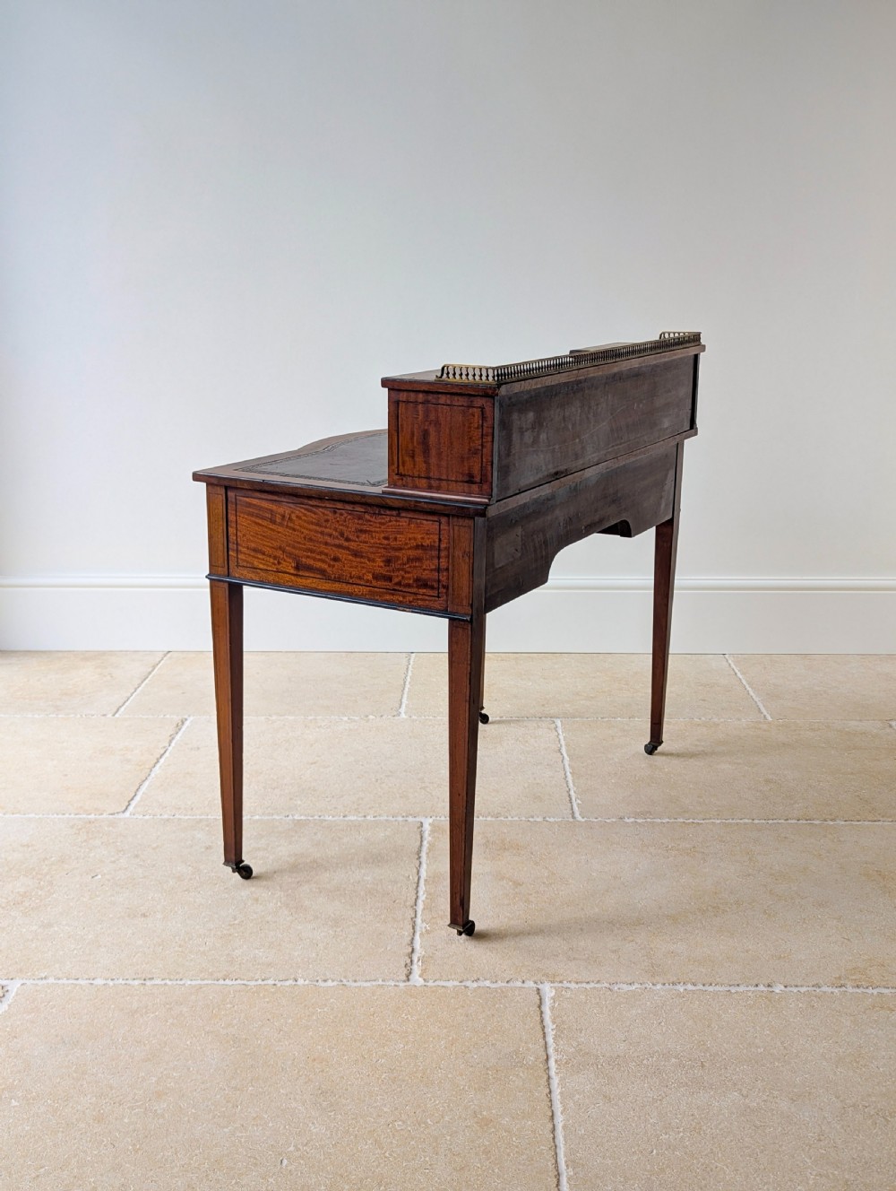 Antique Edwardian Mahogany Writing Desk c.1910 View XVII