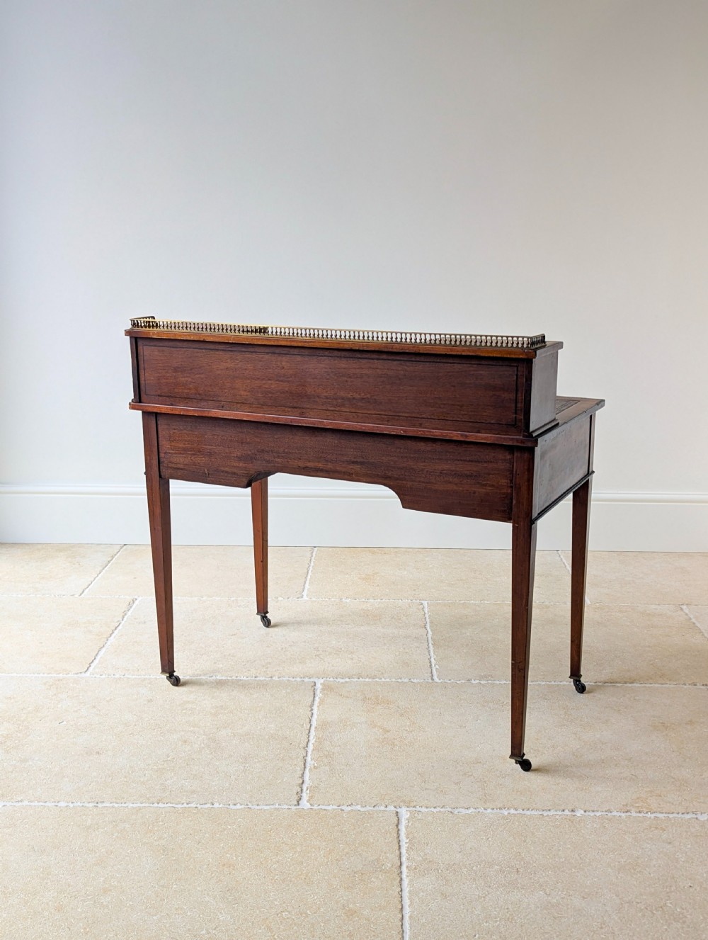 Antique Edwardian Mahogany Writing Desk c.1910 View XVIII