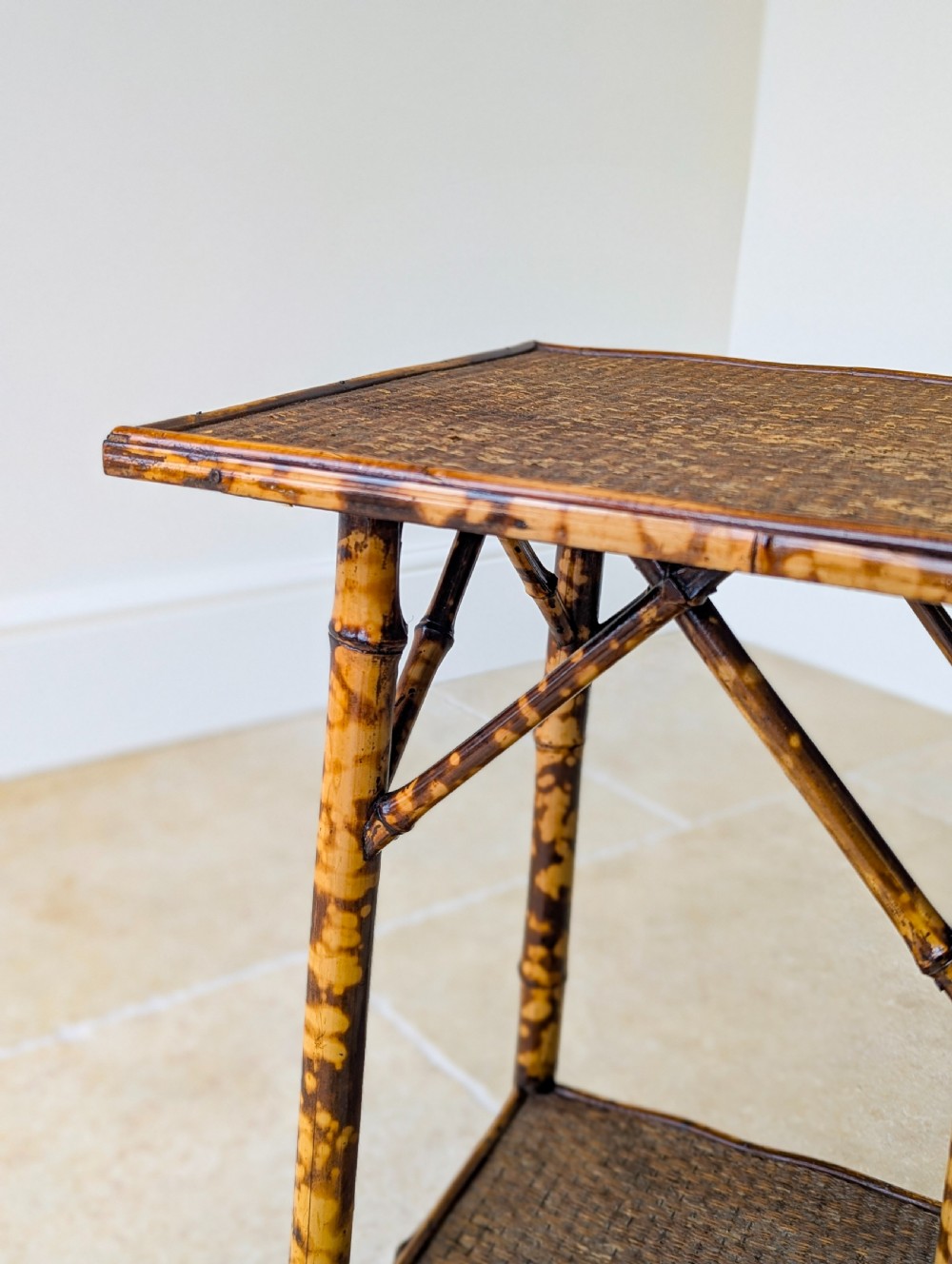 Antique Victorian Bamboo Occasional Table c.1890 View VIII