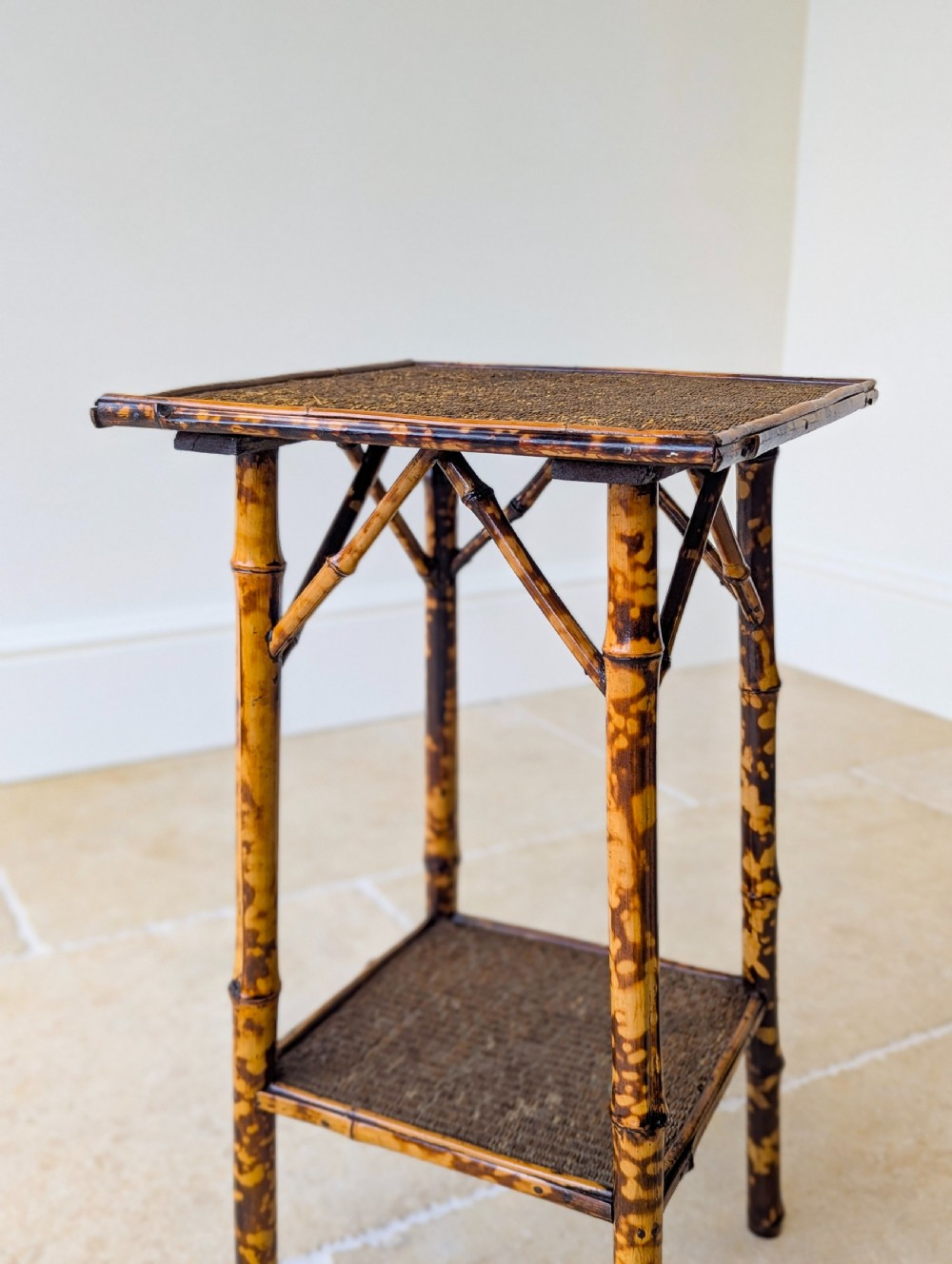 Antique Victorian Bamboo Occasional Table c.1890 View X