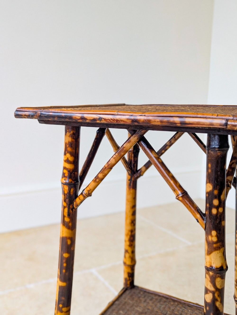 Antique Victorian Bamboo Occasional Table c.1890 View XII