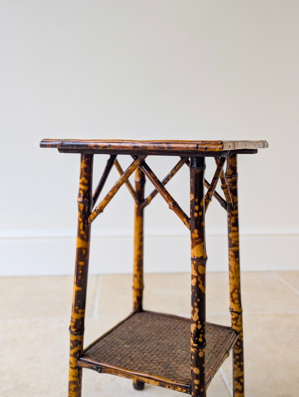 Antique Victorian Bamboo Occasional Table c.1890 View XIV