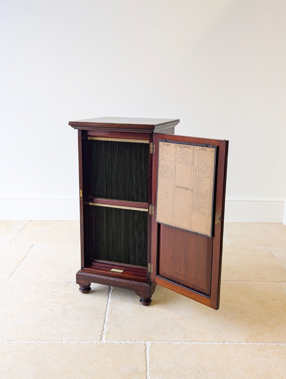 Antique Edwardian Mahogany Record Cabinet c.1910 View VII