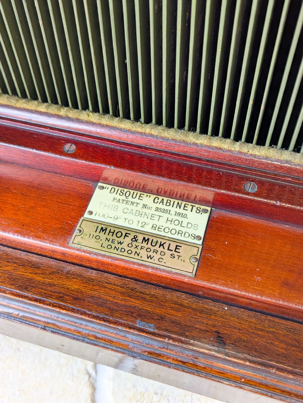 Antique Edwardian Mahogany Record Cabinet c.1910 View VIII