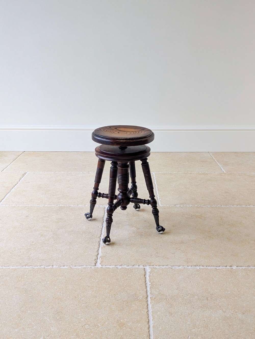 Antique Victorian American Adjustable Piano Stool c.1890 View XIV