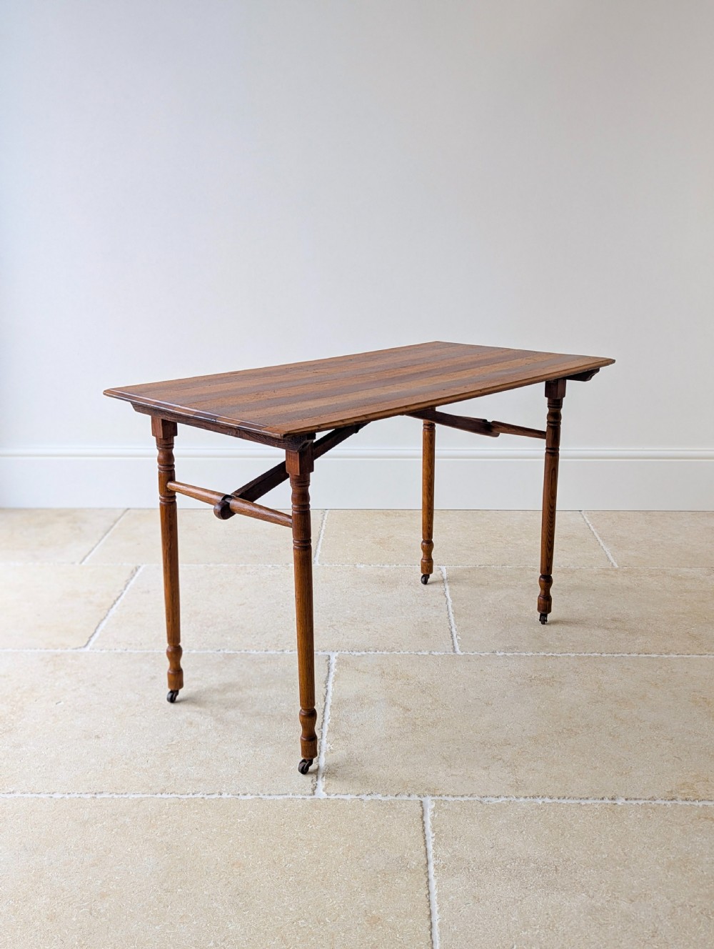 Antique Edwardian Oak Folding Table c.1905 View XI