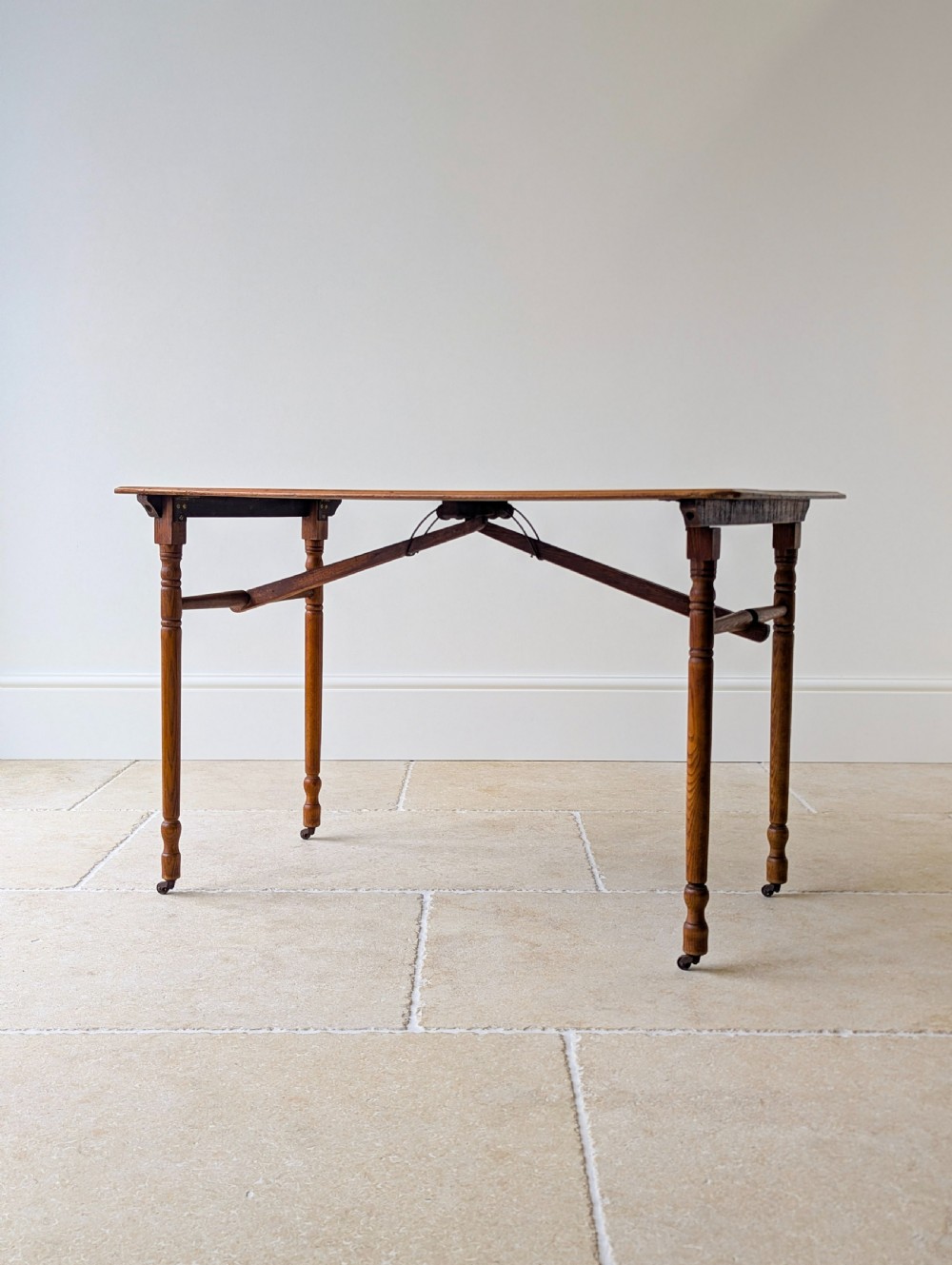 Antique Edwardian Oak Folding Table c.1905 View XV