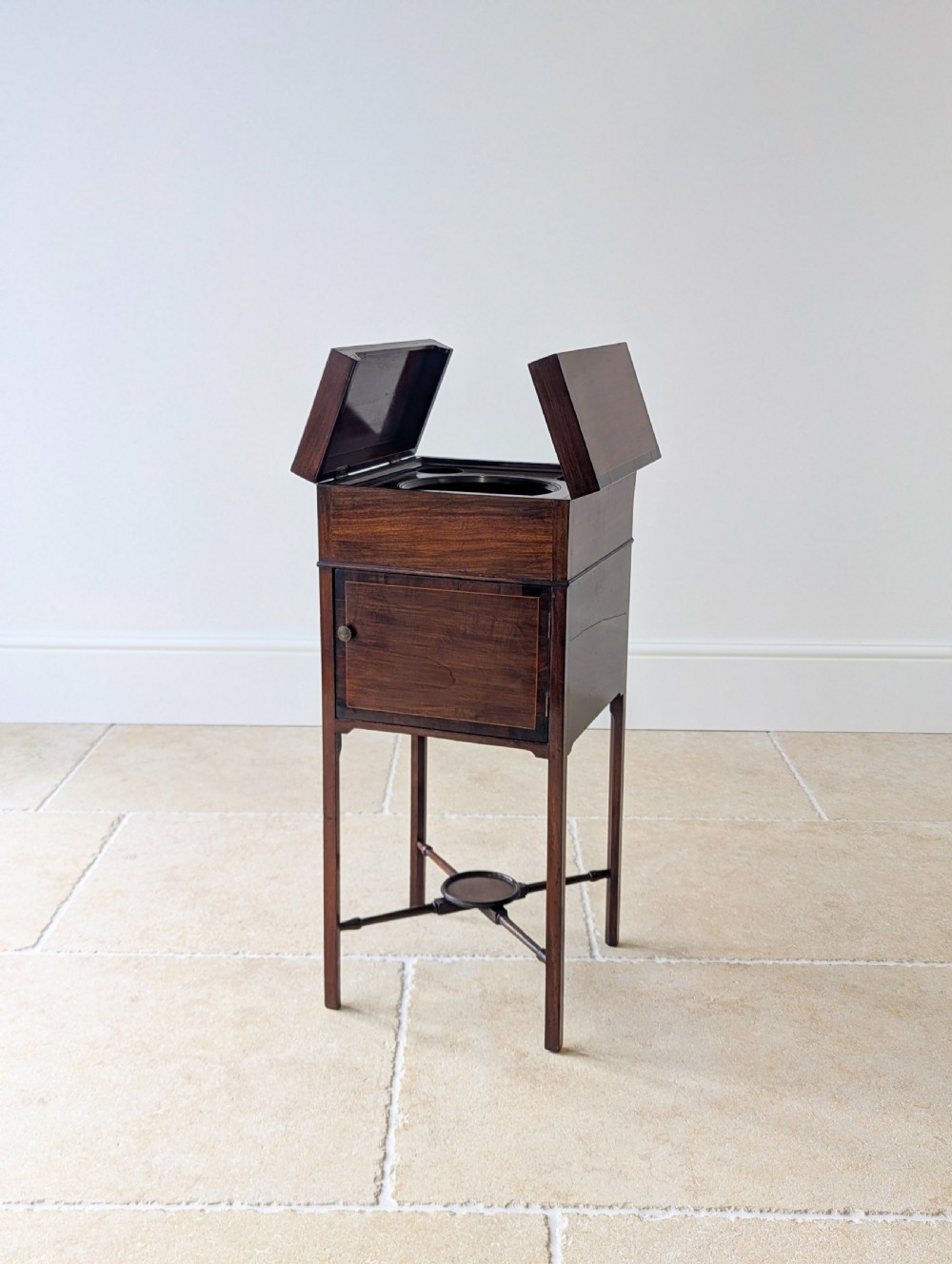Antique Georgian Mahogany Gentleman’s Bedside Washstand c.1800 View VIII