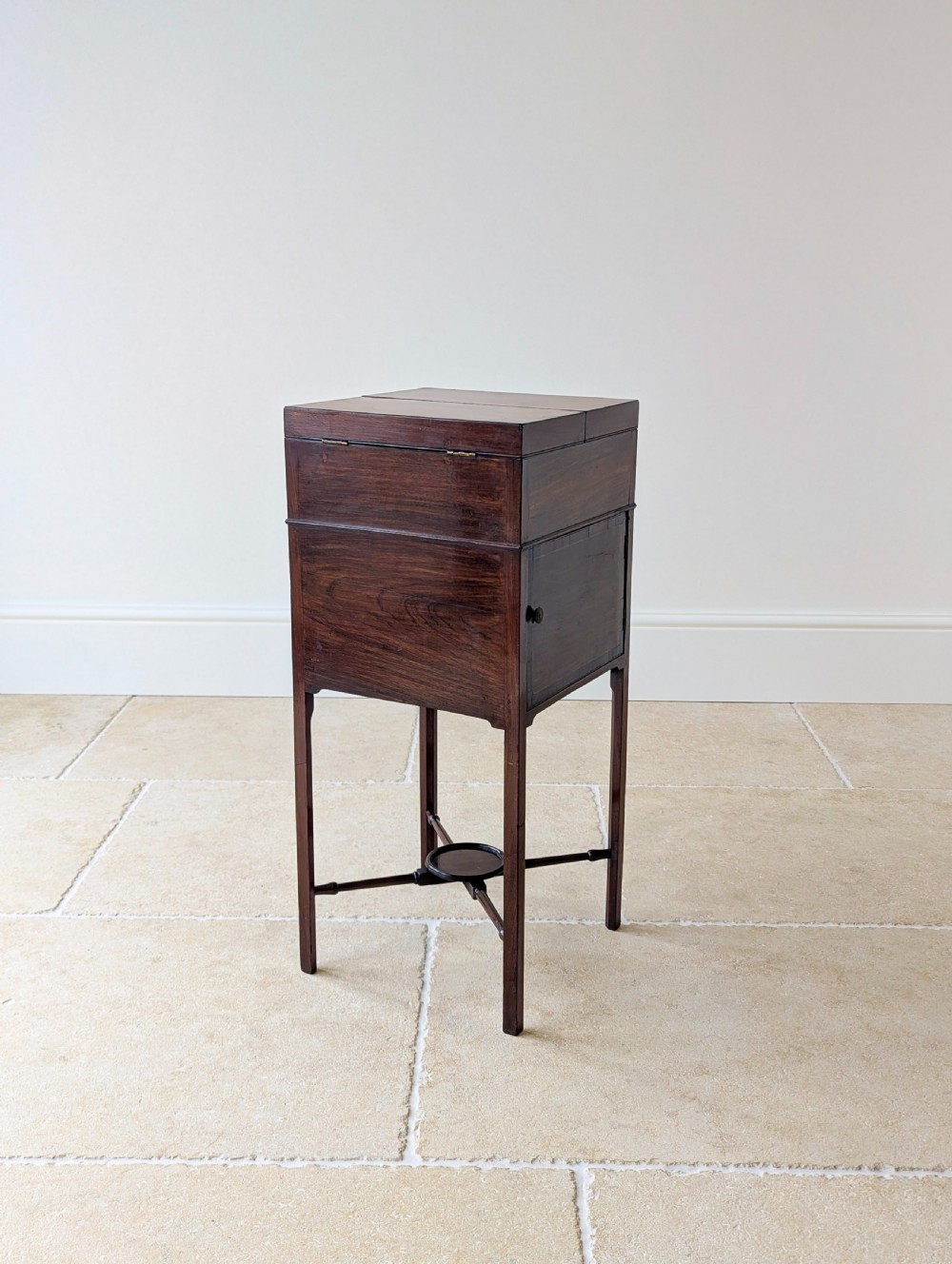 Antique Georgian Mahogany Gentleman’s Bedside Washstand c.1800 View XIV