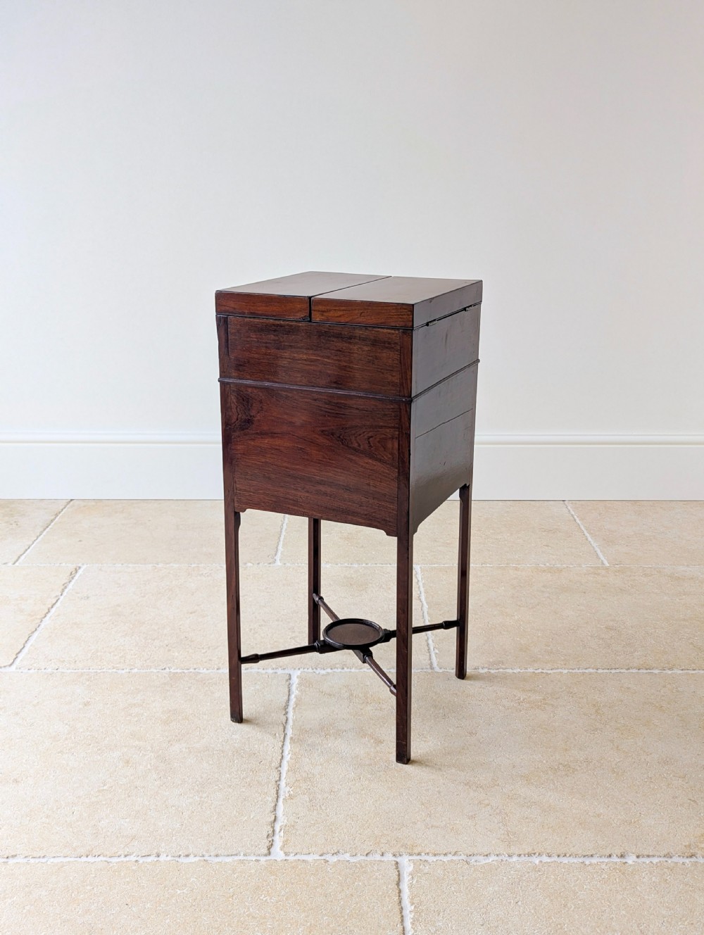 Antique Georgian Mahogany Gentleman’s Bedside Washstand c.1800 View XVI