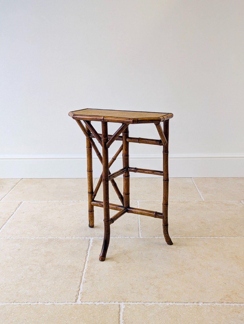 Antique Victorian Bamboo Side Table c.1890