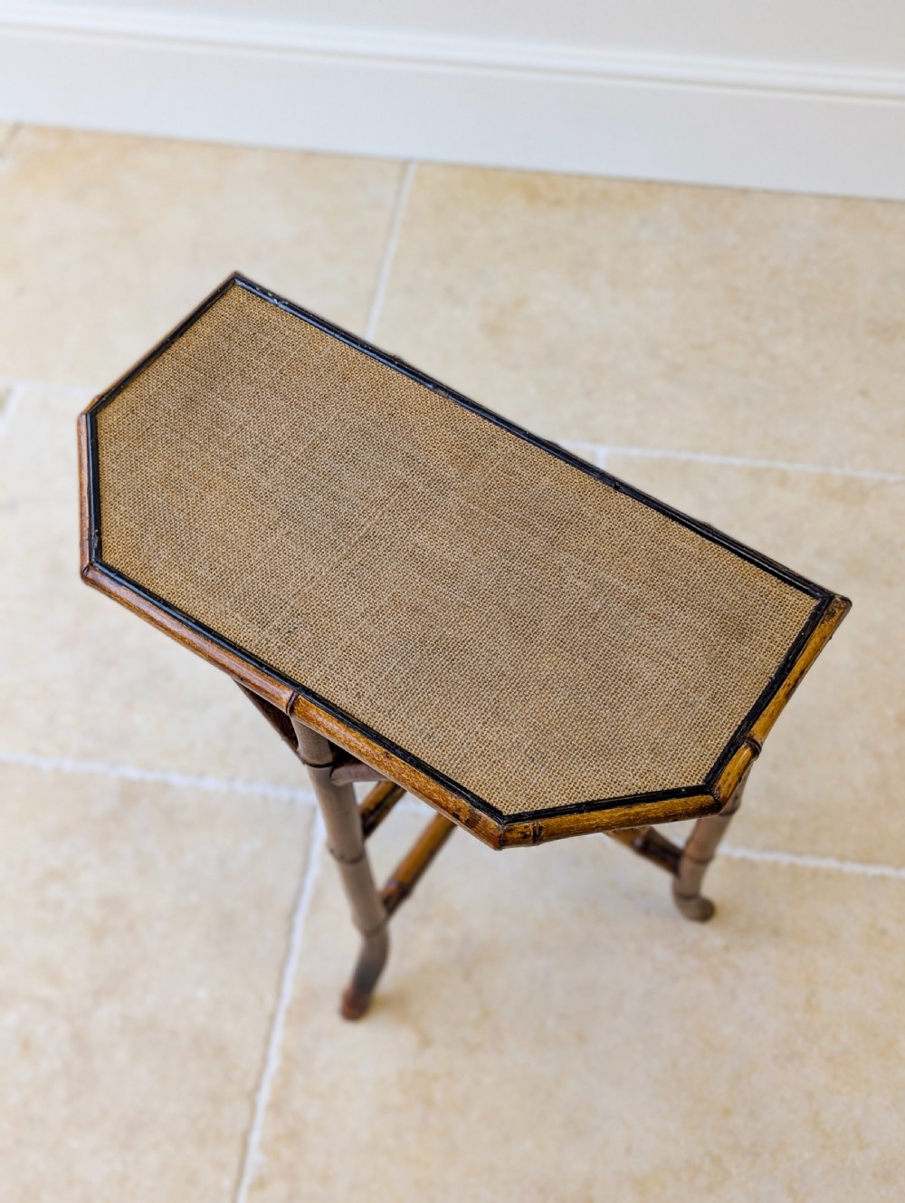 Antique Victorian Bamboo Side Table c.1890 View III