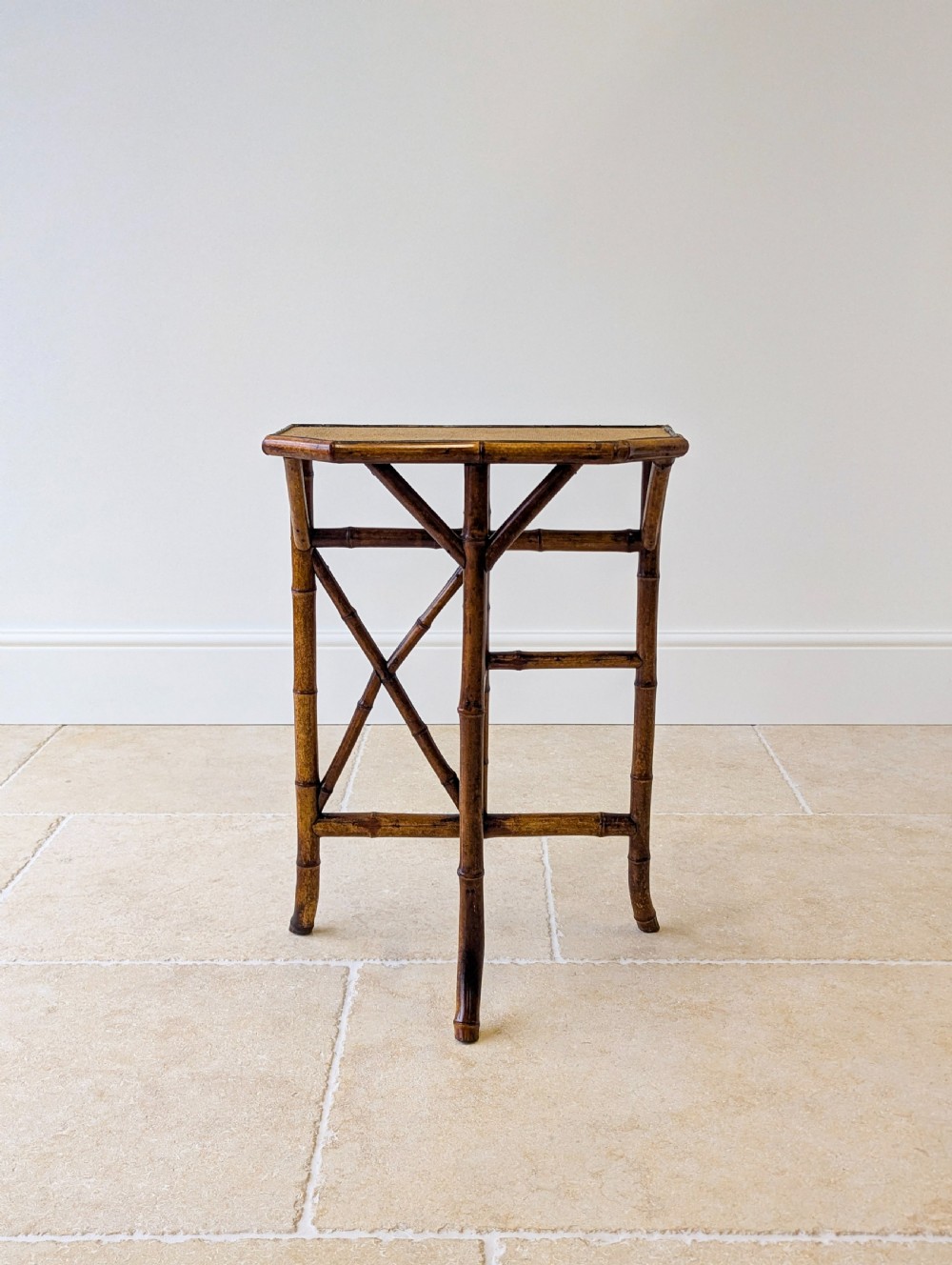 Antique Victorian Bamboo Side Table c.1890 View VI