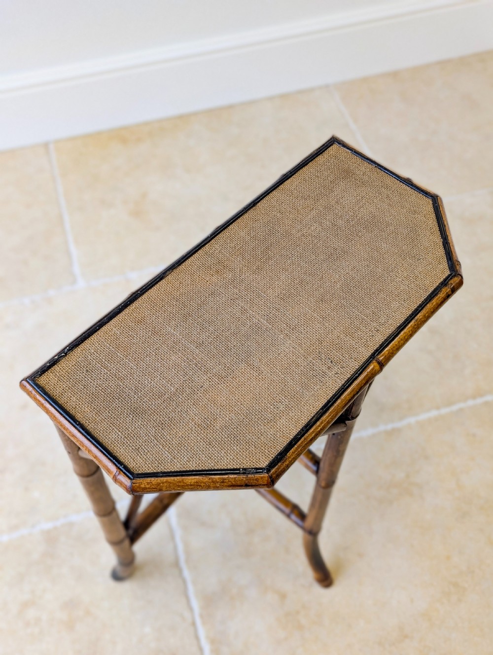 Antique Victorian Bamboo Side Table c.1890 View IX