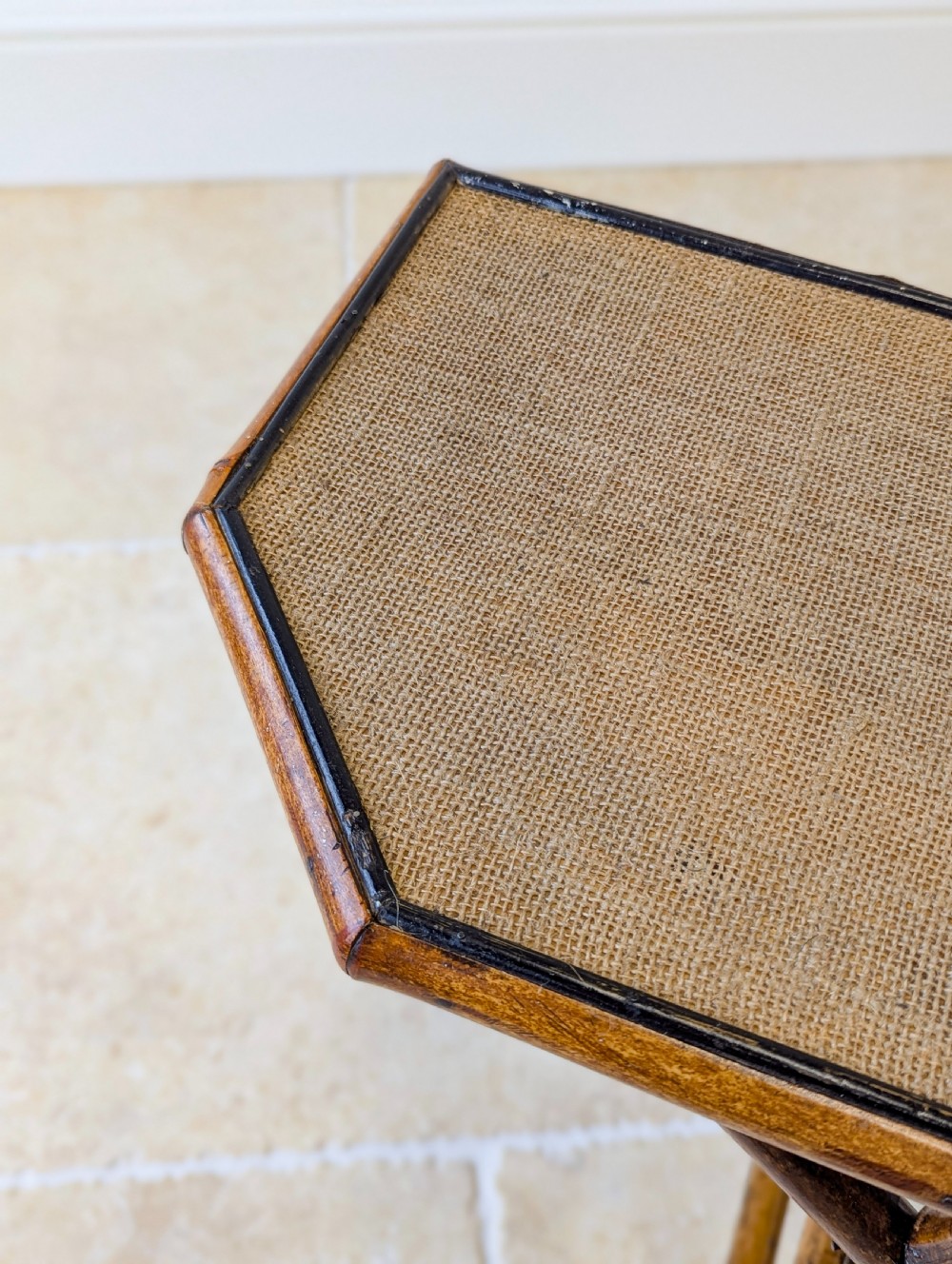 Antique Victorian Bamboo Side Table c.1890 View XIII