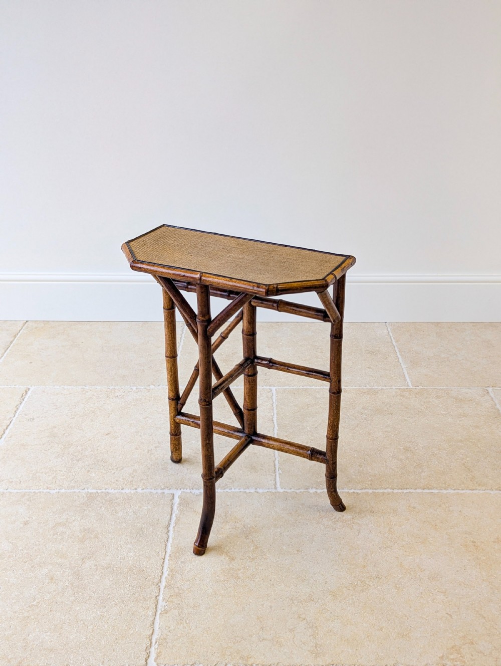 Antique Victorian Bamboo Side Table c.1890 View XIV