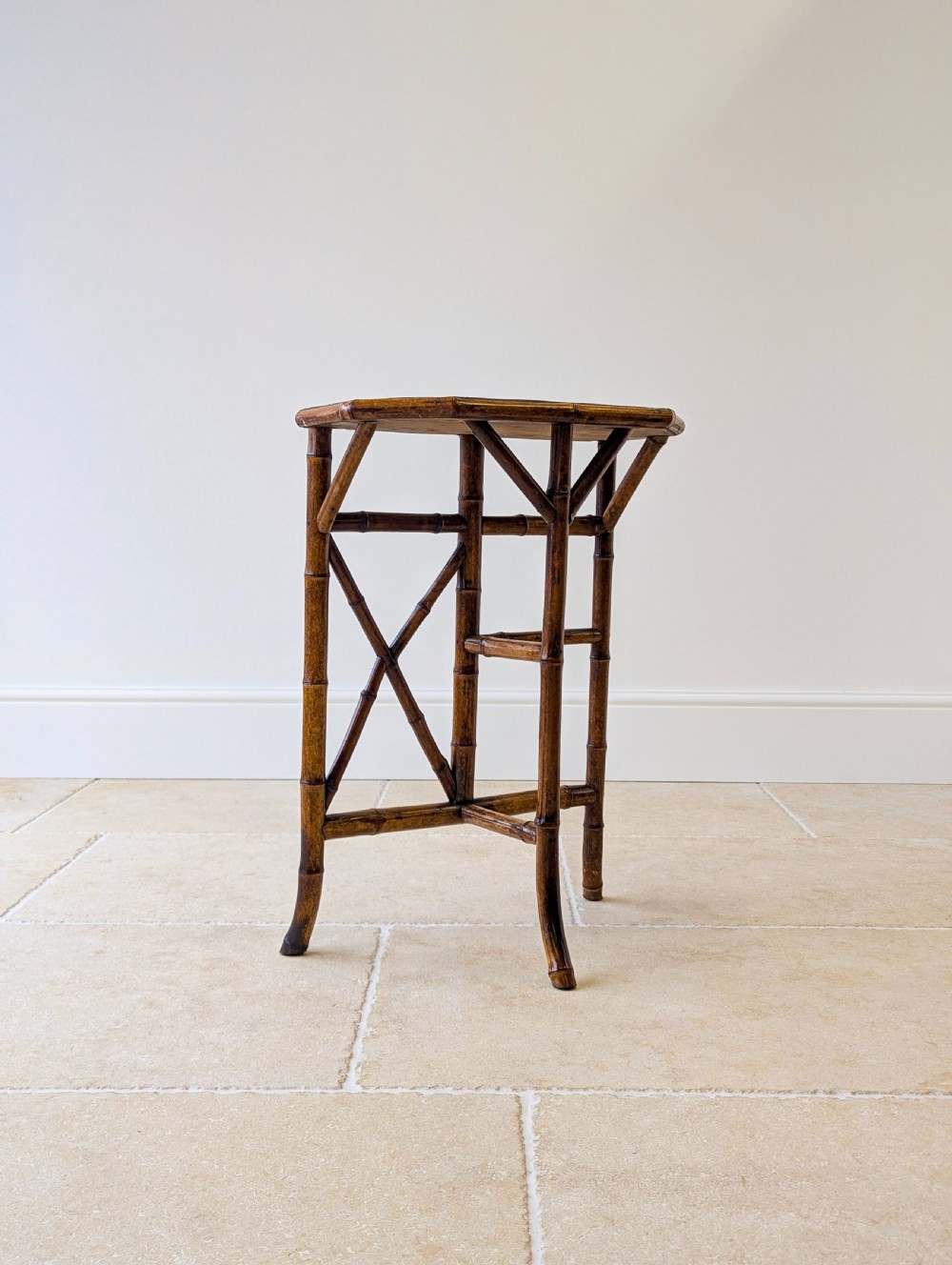 Antique Victorian Bamboo Side Table c.1890 View XVII