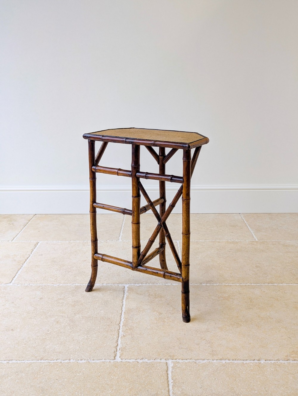 Antique Victorian Bamboo Side Table c.1890 View XVIII