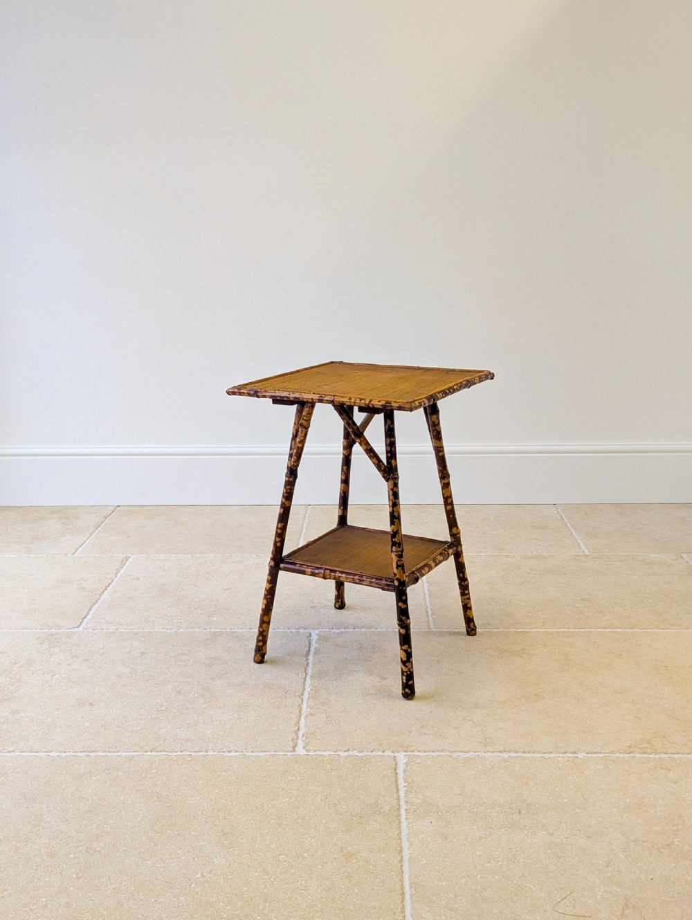 Antique Victorian Bamboo Occasional Table c.1890 View V