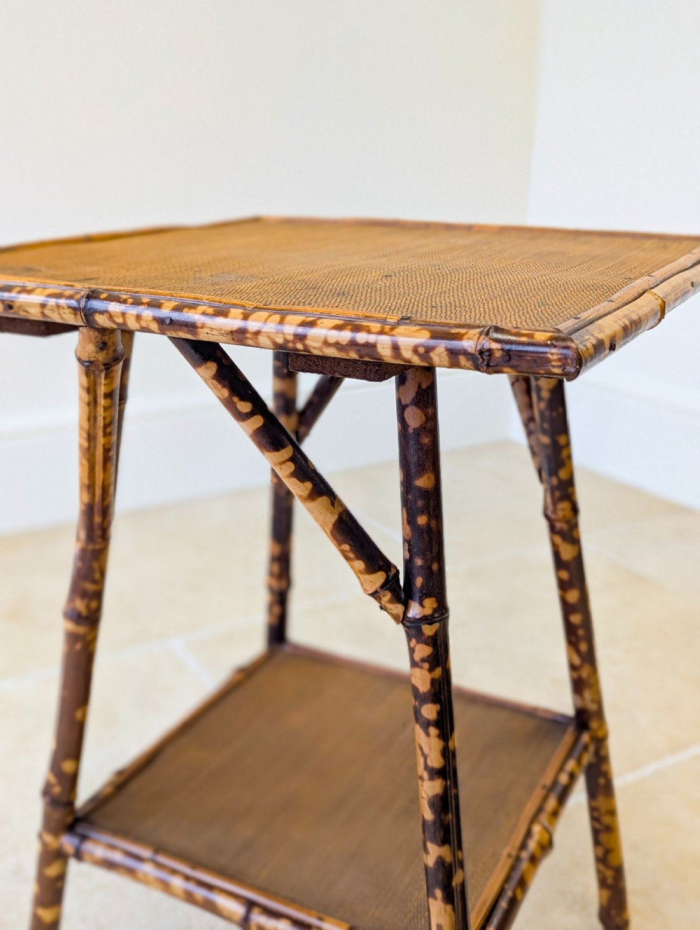 Antique Victorian Bamboo Occasional Table c.1890 View VI