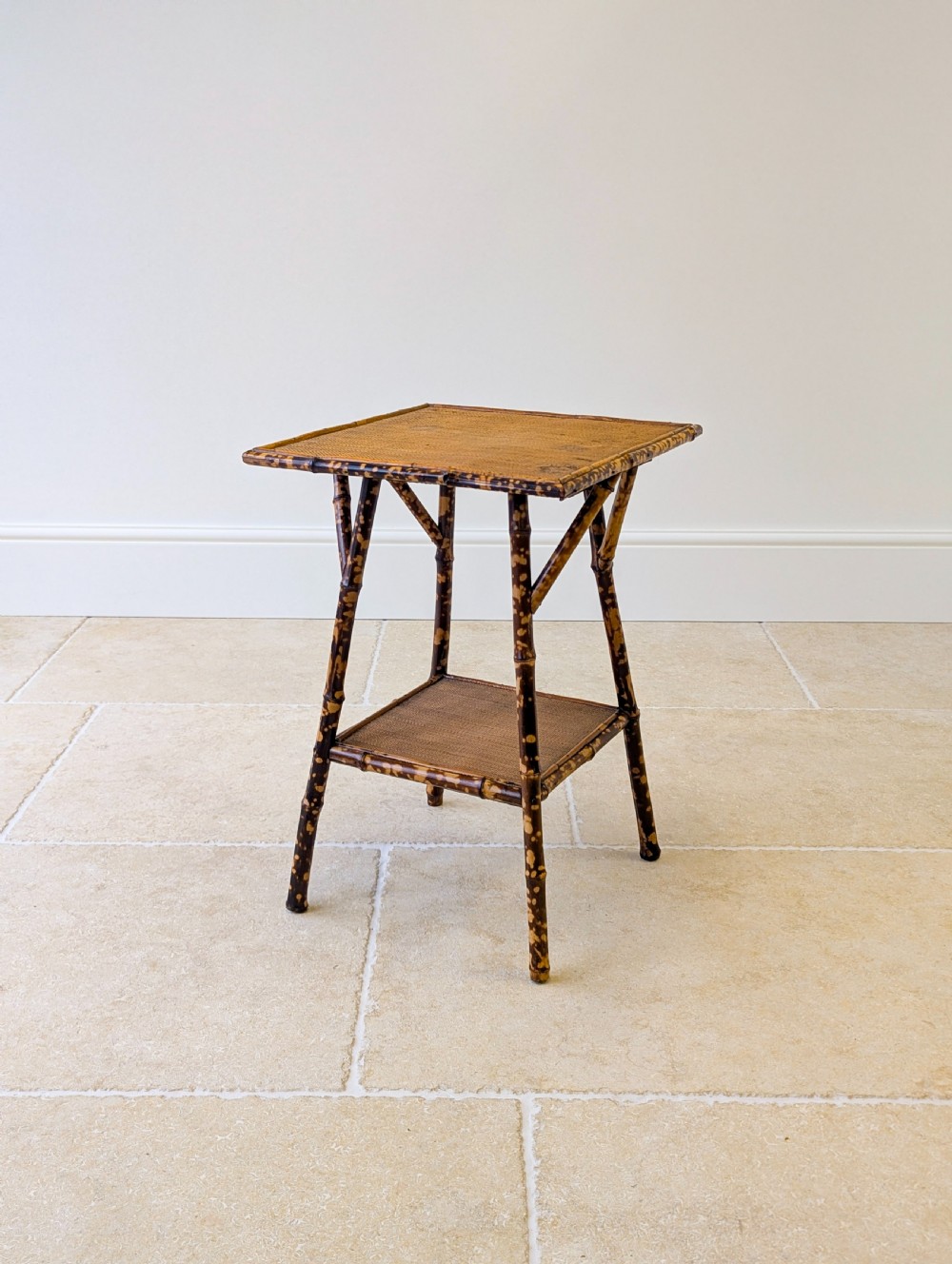 Antique Victorian Bamboo Occasional Table c.1890 View X